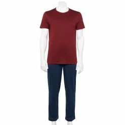 Men's Sonoma Goods For Life® Supersoft Modern-Fit Crewneck Tee & Open-Bottom Pants Pajama Set Navy Pier -Sonoma Goods For Life shop unnamed file 6573