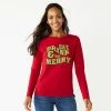 Women's Sonoma Goods For Life® Long Sleeve Christmas Graphic Tee Seasons Greeting -Sonoma Goods For Life shop unnamed file 6668