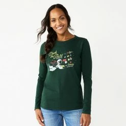 Women's Sonoma Goods For Life® Long Sleeve Christmas Graphic Tee Seasons Greeting -Sonoma Goods For Life shop unnamed file 6675