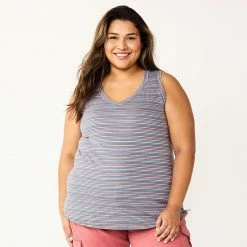 Plus Size Sonoma Goods For Life® V-Neck Swing Tank White -Sonoma Goods For Life shop unnamed file 6694