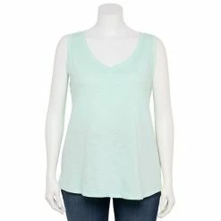 Plus Size Sonoma Goods For Life® V-Neck Swing Tank White -Sonoma Goods For Life shop unnamed file 6697