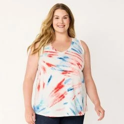 Plus Size Sonoma Goods For Life® V-Neck Swing Tank White -Sonoma Goods For Life shop unnamed file 6700