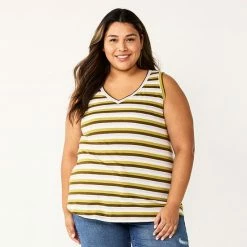 Plus Size Sonoma Goods For Life® V-Neck Swing Tank White -Sonoma Goods For Life shop unnamed file 6704