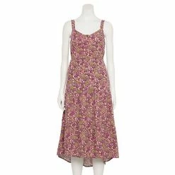 Women's Sonoma Goods For Life Tiered Midi Dress Neutral Floral -Sonoma Goods For Life shop unnamed file 6761