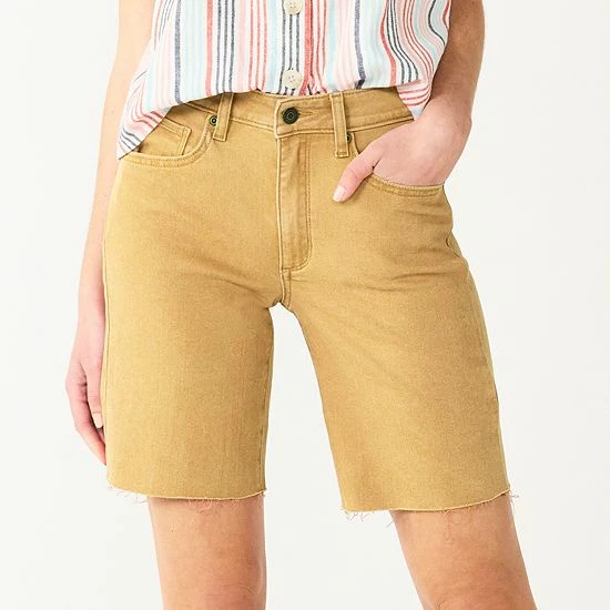 Women's Sonoma Goods For Life® High-Waist 9" Bermuda Jean Shorts White Tail 11 Women's Sonoma Goods For Life® High-Waist 9" Bermuda Jean Shorts White Tail - Image 9