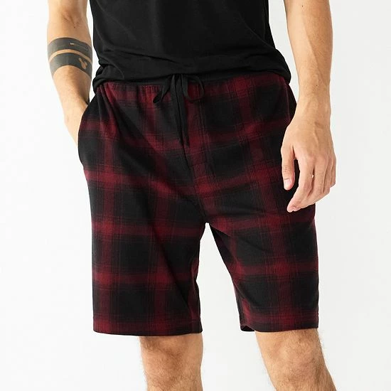 Men's Sonoma Goods For Life® Whisperluxe Waffle Shorts Blue Hexagon Geo 3 Men's Sonoma Goods For Life® Whisperluxe Waffle Shorts Blue Hexagon Geo