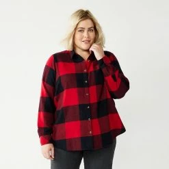 Plus Size Sonoma Goods For Life® Everyday Essential Shirt Red Buffalo -Sonoma Goods For Life shop unnamed file 6830