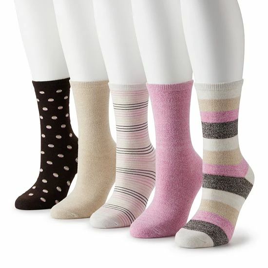 Sonoma Goods For Life® 5 Pack Stripes Crew Socks 3 Sonoma Goods For Life® 5 Pack Stripes Crew Socks