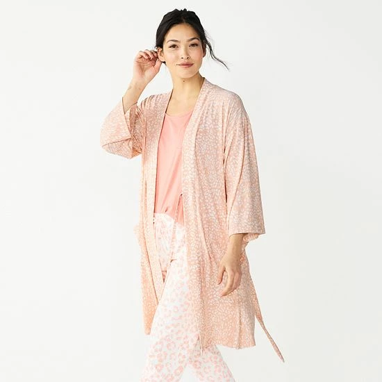 Women's Sonoma Goods For Life® Knee Length Wrap Robe Black Celestial 5 Women's Sonoma Goods For Life® Knee Length Wrap Robe Black Celestial - Image 3