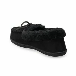 Women's Sonoma Goods For Life® Sustainable Faux Suede Moccasin Slippers Black -Sonoma Goods For Life shop unnamed file 690