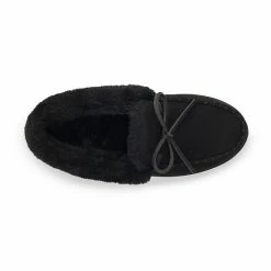 Women's Sonoma Goods For Life® Sustainable Faux Suede Moccasin Slippers Black -Sonoma Goods For Life shop unnamed file 692