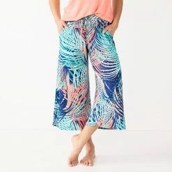 Women's Sonoma Goods For Life® Truly Soft Wide-Leg Cropped Pajama Pants Turq Leaves 15 Women's Sonoma Goods For Life® Truly Soft Wide-Leg Cropped Pajama Pants Turq Leaves -Sonoma Goods For Life shop unnamed file 6954