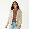 Women's Sonoma Goods For Life® Casual Ribbed Cardigan Blue Grey