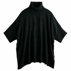 Women's Sonoma Goods For Life® Turtleneck Poncho Red Black -Sonoma Goods For Life shop unnamed file 6990