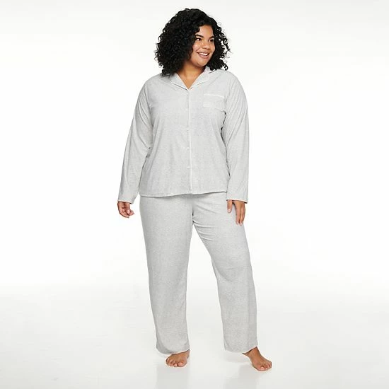Plus Size Sonoma Goods For Life® Velour Pajama Shirt & Pajama Pants Set Lavendar Tie Dye 10 Plus Size Sonoma Goods For Life® Velour Pajama Shirt & Pajama Pants Set Lavendar Tie Dye - Image 8