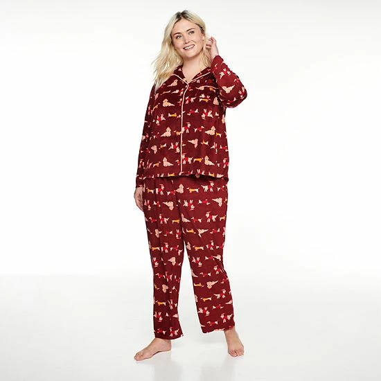 Plus Size Sonoma Goods For Life® Velour Pajama Shirt & Pajama Pants Set Lavendar Tie Dye 14 Plus Size Sonoma Goods For Life® Velour Pajama Shirt & Pajama Pants Set Lavendar Tie Dye - Image 12