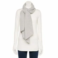 Women's Sonoma Goods For Life® Rib Stitch Solid Boucle Scarf Light Gray 13 Women's Sonoma Goods For Life® Rib Stitch Solid Boucle Scarf Light Gray -Sonoma Goods For Life shop unnamed file 7049
