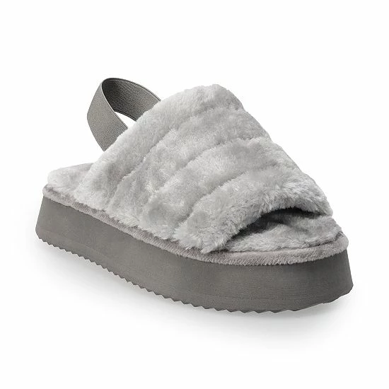 Women's Sonoma Goods For Life® Slingback Platform Slippers Gray 8 Women's Sonoma Goods For Life® Slingback Platform Slippers Gray - Image 6