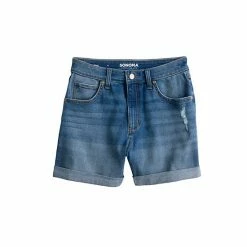 Women's Sonoma Goods For Life® Relaxed Rolled-Cuff Denim Shorts Dnu -Sonoma Goods For Life shop unnamed file 7213