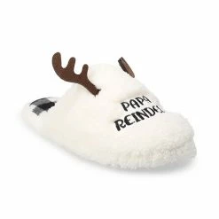 Sonoma Goods For Life Men's Jammies For Your Families® Reindeer Slippers Black
