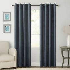 Sonoma Goods For Life® Recycled Polyester Tonal Grid Grommet Window Curtain Pearl