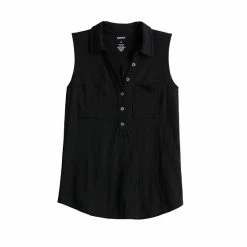 Women's Sonoma Goods For Life® Popover V-neck Utility Tank Yellow Green -Sonoma Goods For Life shop unnamed file 7299