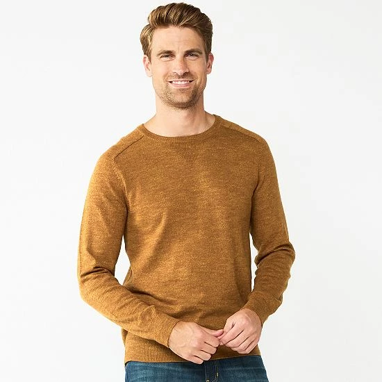 Men's Sonoma Goods For Life® Supersoft Crewneck Sweater Gray Sleeve Stripe 5 Men's Sonoma Goods For Life® Supersoft Crewneck Sweater Gray Sleeve Stripe - Image 3