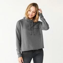 Women's Sonoma Goods For Life® Cozy Relaxed Hoodie Medium Blue -Sonoma Goods For Life shop unnamed file 7365