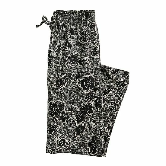Women's Sonoma Goods For Life® Wide-Leg Linen Blend Pants Black Floral 5 Women's Sonoma Goods For Life® Wide-Leg Linen Blend Pants Black Floral - Image 3