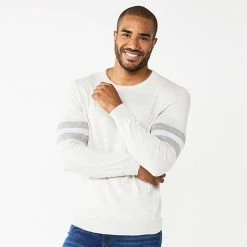 Men's Sonoma Goods For Life® Supersoft Crewneck Sweater Gray Sleeve Stripe 24 Men's Sonoma Goods For Life® Supersoft Crewneck Sweater Gray Sleeve Stripe -Sonoma Goods For Life shop unnamed file 741