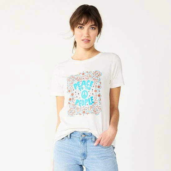 Women's Sonoma Goods For Life® Patriotic Graphic Tee Love Is All You Need 4 Women's Sonoma Goods For Life® Patriotic Graphic Tee Love Is All You Need - Image 2
