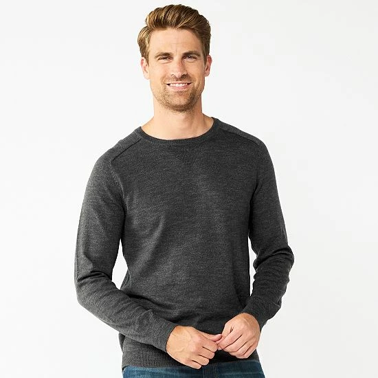 Men's Sonoma Goods For Life® Supersoft Crewneck Sweater Gray Sleeve Stripe 14 Men's Sonoma Goods For Life® Supersoft Crewneck Sweater Gray Sleeve Stripe - Image 12