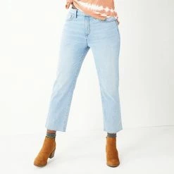 Petite Sonoma Goods For Life® High-Waisted Straight-Leg Crop Jeans Gray Wash -Sonoma Goods For Life shop unnamed file 7443
