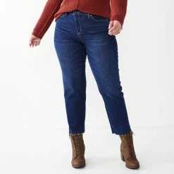 Petite Sonoma Goods For Life® High-Waisted Straight-Leg Crop Jeans Gray Wash -Sonoma Goods For Life shop unnamed file 7444