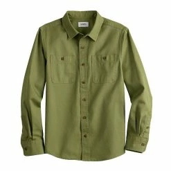 Boys 8-20 Sonoma Goods For Life Twill Over Shirt Olive
