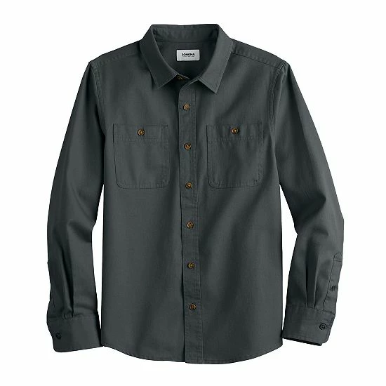 Boys 8-20 Sonoma Goods For Life Twill Over Shirt Olive 5 Boys 8-20 Sonoma Goods For Life Twill Over Shirt Olive - Image 3