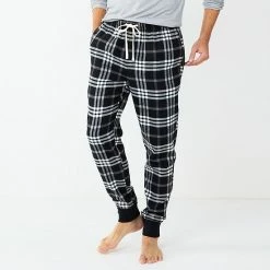Men's Sonoma Goods For Life® Flannel Jogger Sleep Pants Dark Grey Heather
