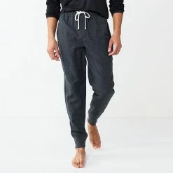 Men's Sonoma Goods For Life® Flannel Jogger Sleep Pants Dark Grey Heather -Sonoma Goods For Life shop unnamed file 750