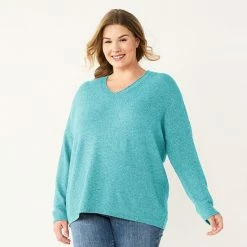 Plus Size Sonoma Goods For Life® V-Neck Pullover Sweater Red -Sonoma Goods For Life shop unnamed file 7520