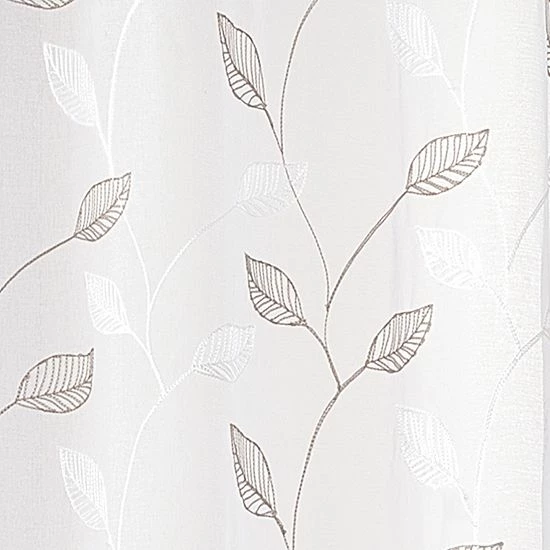 Sonoma Goods For Life® 2-pack Leaf Embroidered Window Curtain White 4 Sonoma Goods For Life® 2-pack Leaf Embroidered Window Curtain White - Image 2