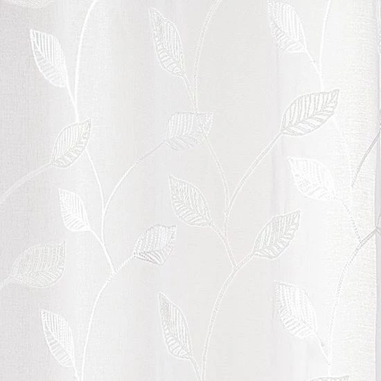 Sonoma Goods For Life® 2-pack Leaf Embroidered Window Curtain White 5 Sonoma Goods For Life® 2-pack Leaf Embroidered Window Curtain White - Image 3