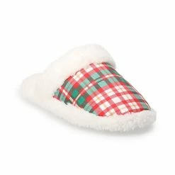Sonoma Goods For Life Women's Jammies For Your Families® Plaid Scruff Slippers