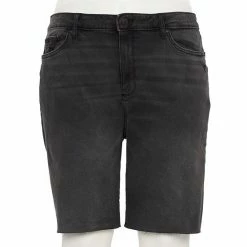 Plus Size Sonoma Goods For Life® High-Rise Bermuda Jean Shorts Leslie