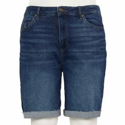 Plus Size Sonoma Goods For Life® High-Rise Bermuda Jean Shorts Leslie -Sonoma Goods For Life shop unnamed file 7681