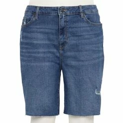 Plus Size Sonoma Goods For Life® High-Rise Bermuda Jean Shorts Leslie -Sonoma Goods For Life shop unnamed file 7683