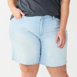 Plus Size Sonoma Goods For Life® High-Rise Bermuda Jean Shorts Leslie -Sonoma Goods For Life shop unnamed file 7684