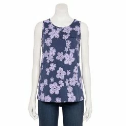 Women's Sonoma Goods For Life® High-Neck Tank Grey White Stars -Sonoma Goods For Life shop unnamed file 7737