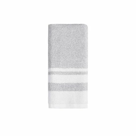 Sonoma Goods For Life® Spa Border Hand Towel Gray 4 Sonoma Goods For Life® Spa Border Hand Towel Gray - Image 2