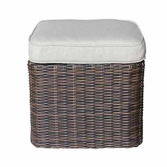 Sonoma Goods For Life® Cortena Wicker Patio Ottoman Blonde 4 Sonoma Goods For Life® Cortena Wicker Patio Ottoman Blonde - Image 2