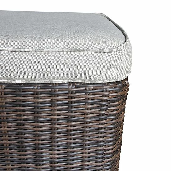Sonoma Goods For Life® Cortena Wicker Patio Ottoman Blonde 5 Sonoma Goods For Life® Cortena Wicker Patio Ottoman Blonde - Image 3